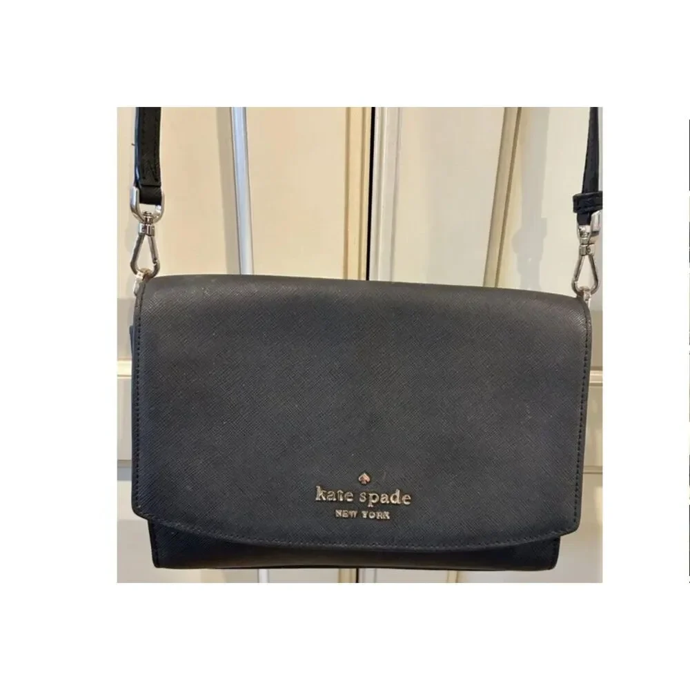 Kate Spade Black Saffiano Leather Crossbody Bag